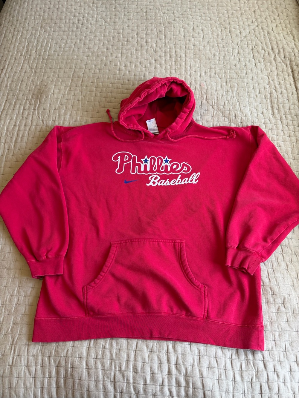 Vintage Y2K Nike Philadelphia Phillies Center Swoosh Hoodie Size XXL